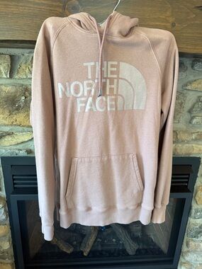 The North Face Dusty Pink Pullover Hoodie with Front Logo